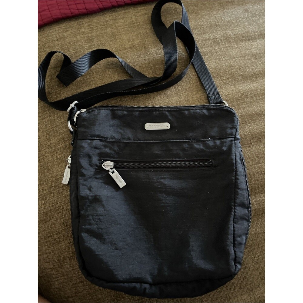 Baggallini Women’s Expandable Pocket Crossbody Bag Black Hard To Find!